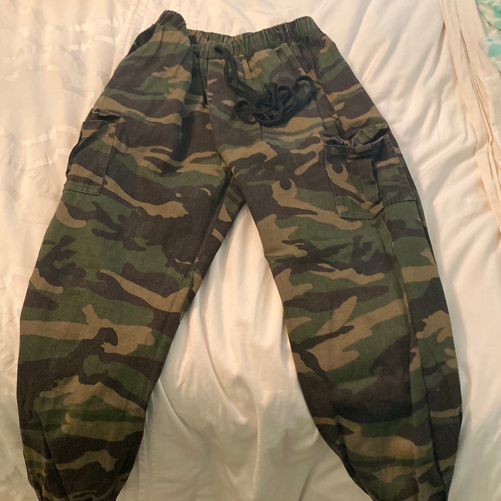 Camo Cargo Jogger Pants